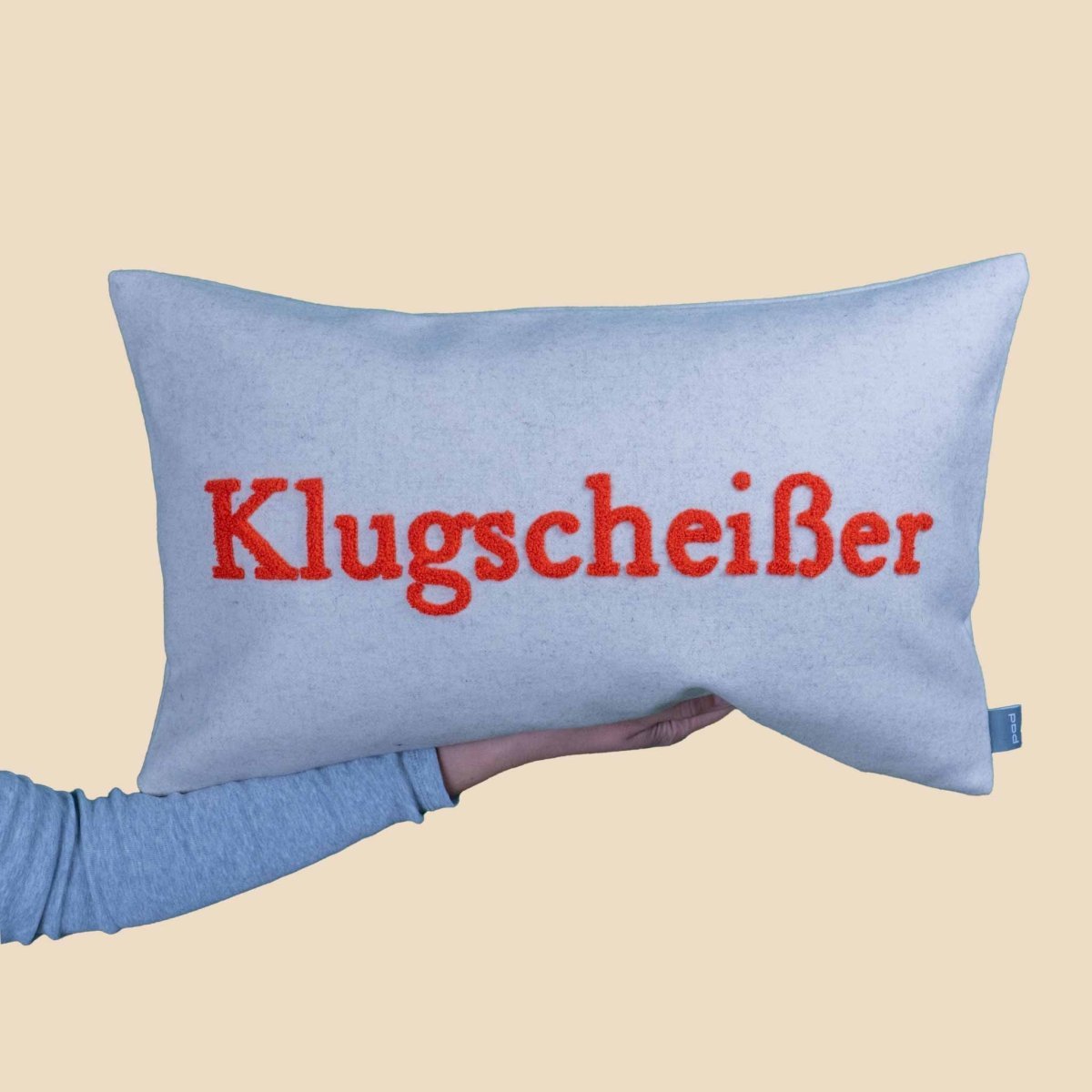 pad concept Kissenhülle KLUGSCHEIßER 30x50 beige