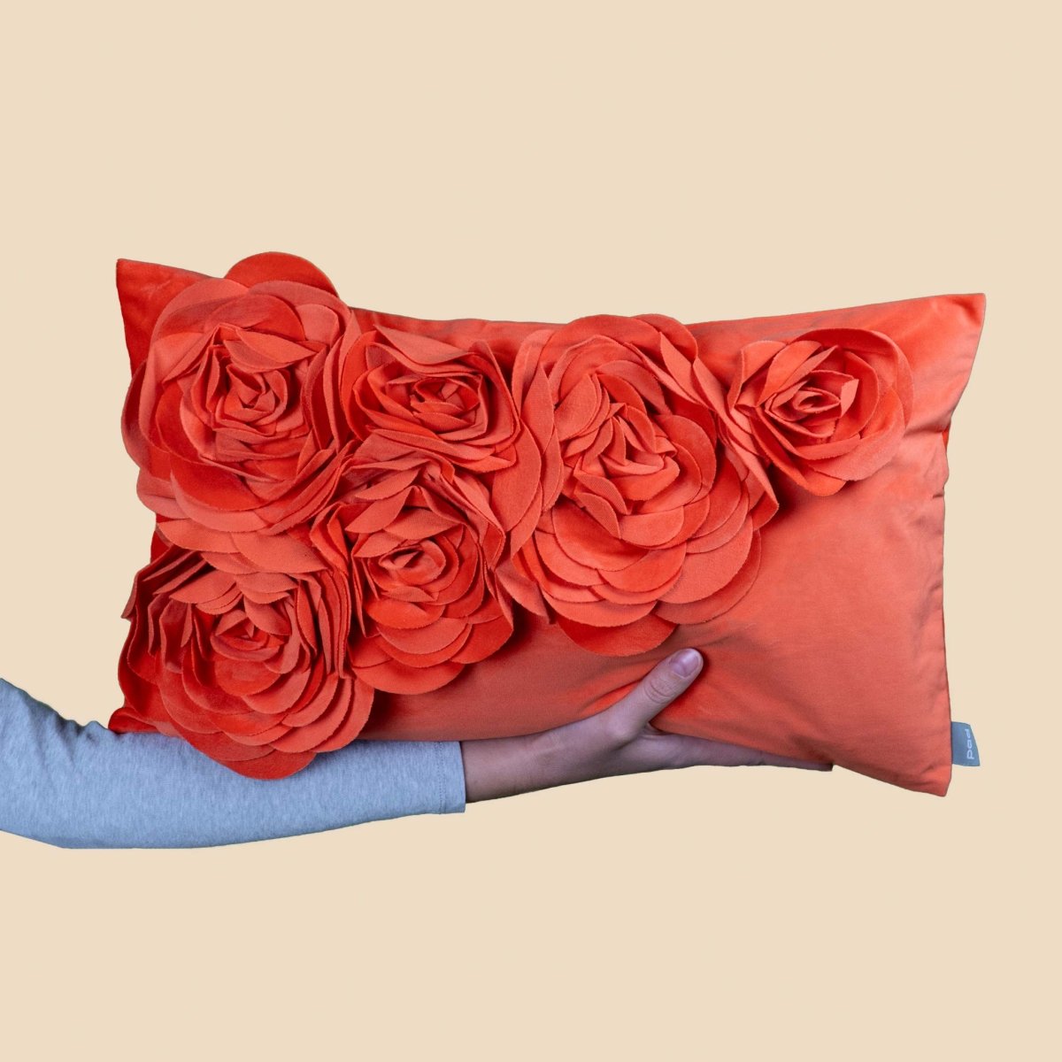 pad concept Kissenhülle Floral ROSEN 30x50 orange