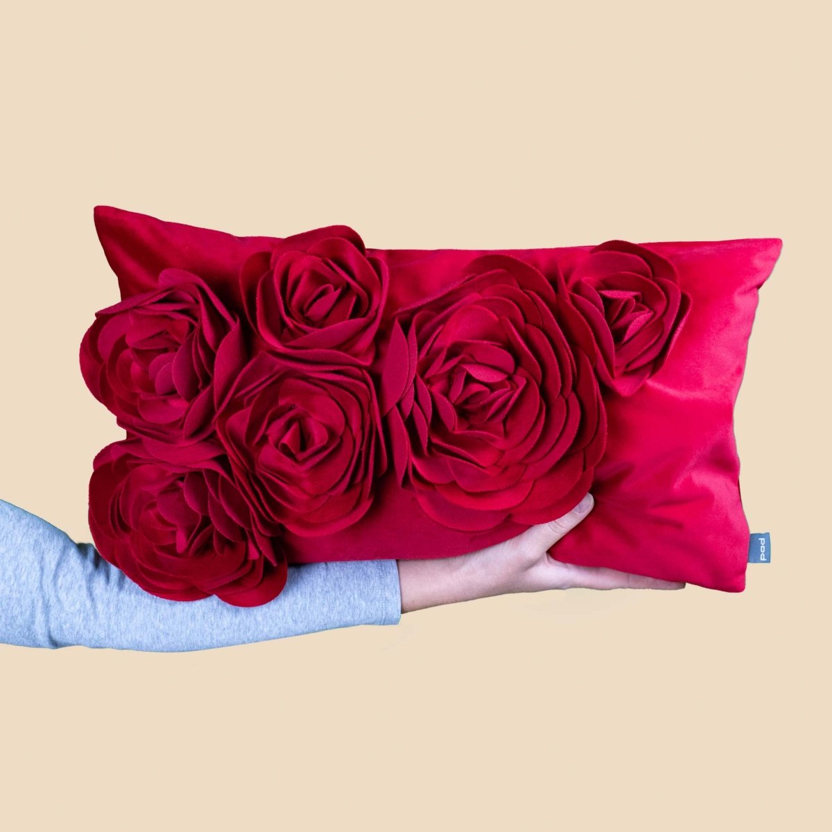 pad concept Kissenhülle Floral ROSEN 30x50 rot